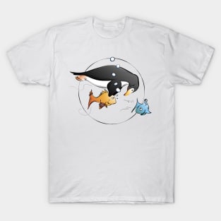 Penguin Swim Teacher (Color) T-Shirt